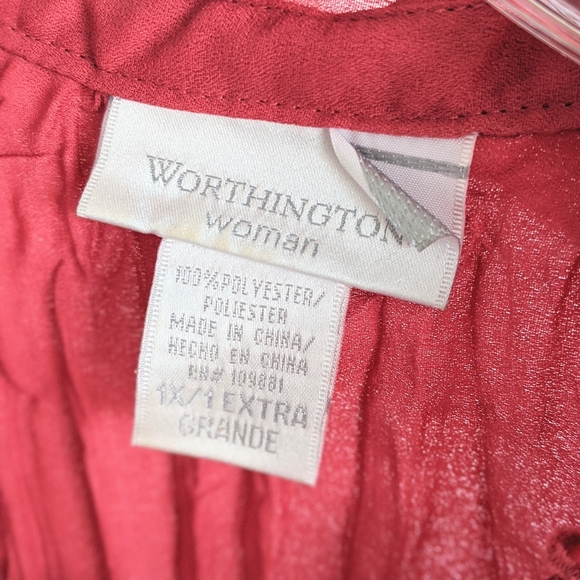 Worthington Woman rust/coral top - Picture 2 of 6